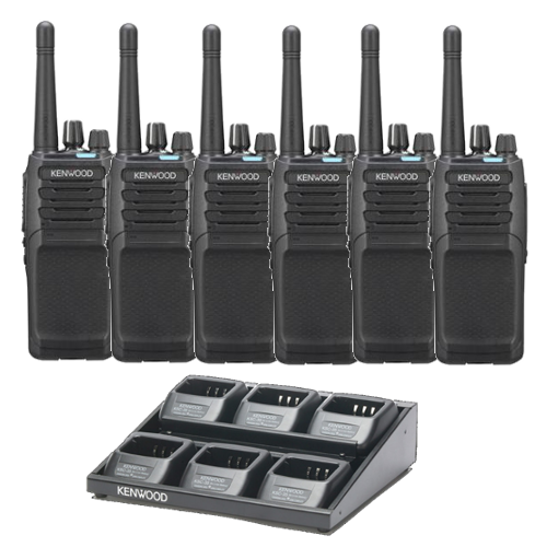 Kenwood UHF DMR Digital Two Way Radio - NX-1300DE3 Six Pack