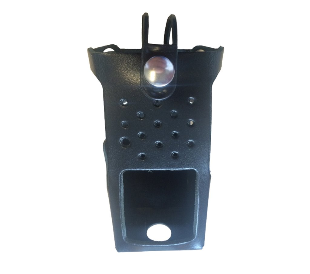 Peter Jones Hard Leather Case with D-Rings and Belt Loop For DP2600 Two Way Radio