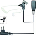 Akustikschlauch-Ohrhörer mit geradem Kabel, Mikrofon und Revers-PTT