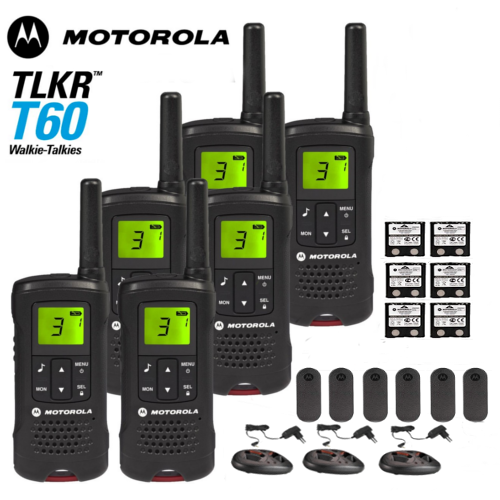 Motorola Walkie Talkie Sechserpack TLKR T60 / T61