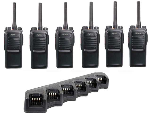 Hytera PD705 Digital-Handfunkgerät 6er-Pack