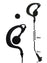 Listen Only Earpiece G shape with coil cable