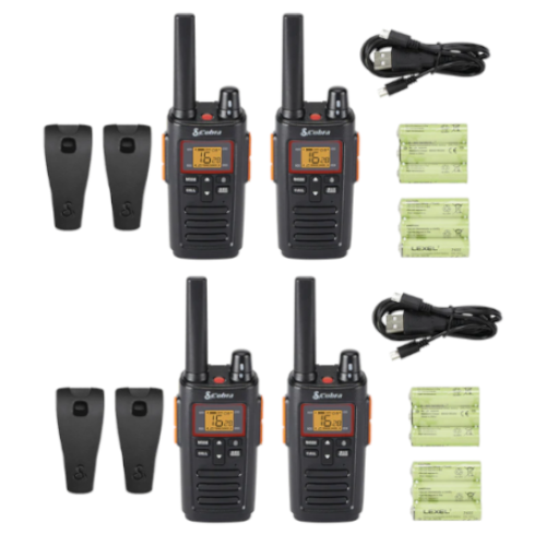 Cobra RX380 PMR446 Funkgeräte lizenzfrei – Viererpack