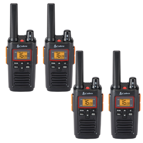 Cobra RX380 PMR446 Funkgeräte lizenzfrei – Viererpack