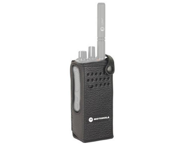 Motorola DP4000-serie PMLN5839A Stevige Leren Draagtas met Vaste Riemlus van 3 inch voor Radio Zonder Display