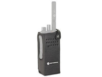 Motorola DP4000-serie PMLN5839A Stevige Leren Draagtas met Vaste Riemlus van 3 inch voor Radio Zonder Display