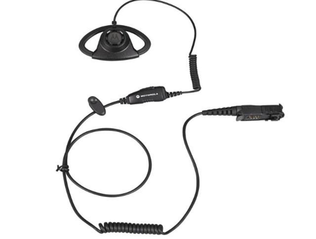 Motorola DP2000 PMLN6757 D-stijl oortelefoon met in-line microfoon (zwart)