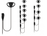 Ten Pack x10 D Shaped Earpiece with Inline PTT For Motorola XT420 & XT460 & R2 & DP1400