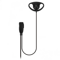 D-vormige oortelefoon met in-line PTT voor Motorola R7A R7 serie