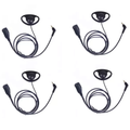 Multi 4-pack Motorola TLKR T62, XT180, XT185, T82 Extreme D-vormige oortelefoon met in-line PTT
