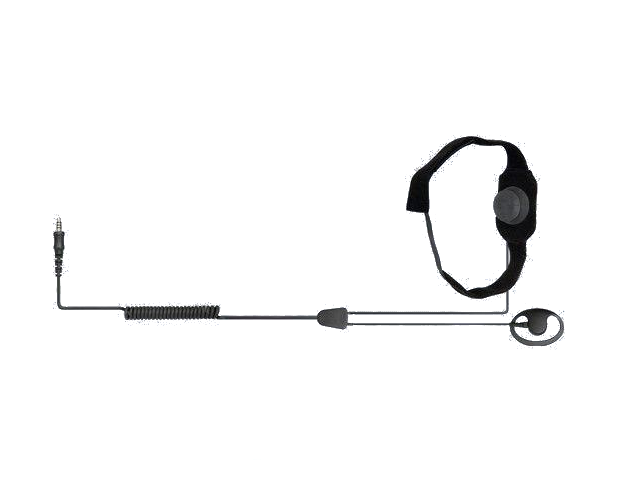 Hytera PD700 Ex ATEX Throat Microphone Headset above PTT POA61-Ex