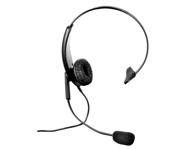 Leichtes Headset, Monoaural mit Kopfbügel und Inline-PTT für Motorola XT420 XT460 & DP1400