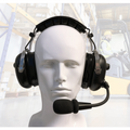 Gehörschutz-Headset mit Boom-Mikrofon und PTT am Hörer