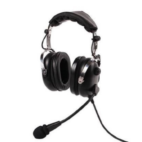 Gehörschutz-Headset mit Boom-Mikrofon und PTT am Hörer