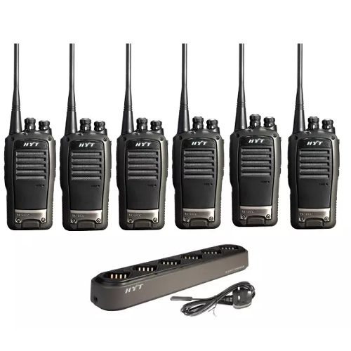 Hytera TC-620 Walkie-Talkie Zwei-Wege-Funkgerät Sechserpack