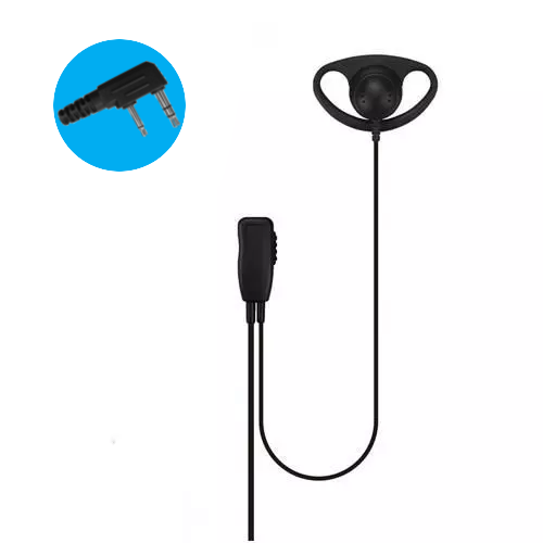Kenwood TK3501 & TK3401D D-Form-Ohrhörer mit Inline-PTT 2-Polig