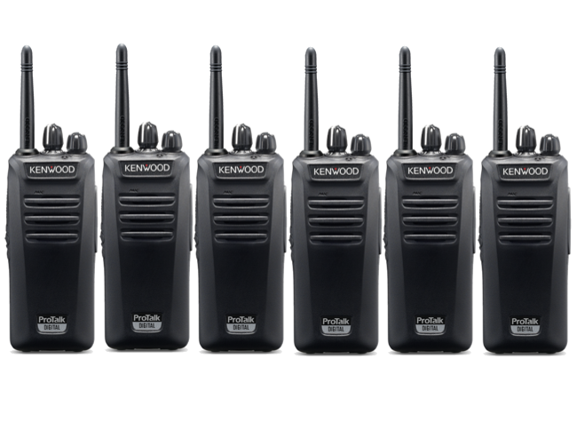 Kenwood TK-3401D Digital Walkie Talkie Two Way Radio - Six Pack