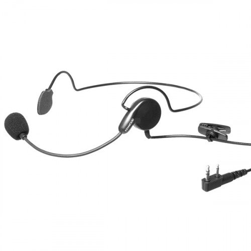 Kenwood Light Weight Headset with Inline PTT - Kenwood Two Pin