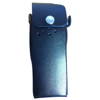 Peter Jones Hard Leather Case with Flap, D-Rings and Belt Loop - For DP4401 ATEX Motorola Two Way Radio