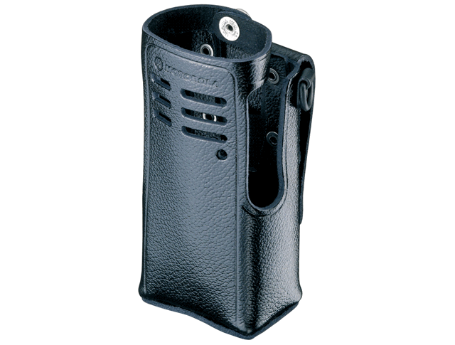 Motorola GP330 GP340 Ledertragetasche mit Gürtelschlaufe für Modelle ohne Tastatur (für NiMh-, NiCd- & FM-Akkus) HLN9665A