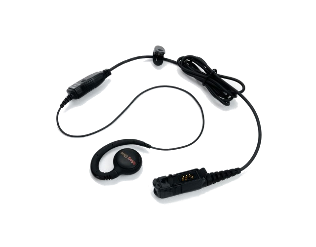 Motorola DP2400 / DP2600 / DP3441 Mag One G-förmiger Ohrhörer mit Inline-Mikrofon & PTT