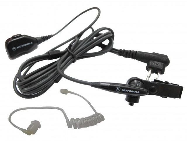 Motorola DP1400 Series PMLN6530A 2-Wire Earpiece with clear acoustic tube (Black)