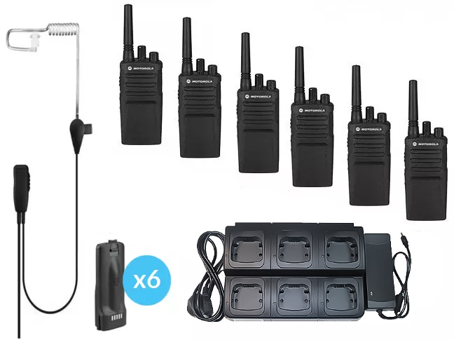Motorola XT420 Walkie Talkie Covert Six Pack