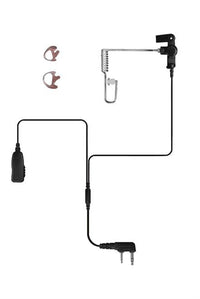 Kenwood Akustischer Zwei-Draht-Ohrhörer mit Inline-Mikrofon und PTT-Taste
