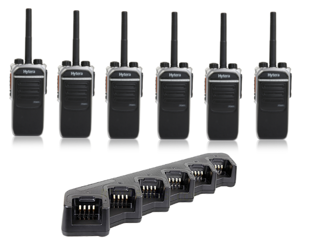 Hytera PD605 Digital-Handfunkgeräte Sechserpack