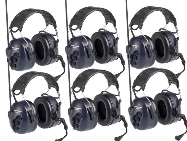 3M Peltor PMR446 Litecom Funk-Headset – Sechserpack