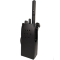 Peter Jones Hardleren Tas met Klep, D-Ringen en Riemlus - Voor R7 Serie Motorola Portofoon (Standaard Accu)