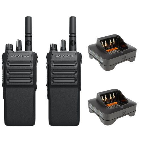 Motorola R7a Draagbare Digitale Portofoon zonder Toetsenbord - Duopak