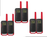 Motorola Walkie Talkie TLKR T62 Radio Six Pack (Red)