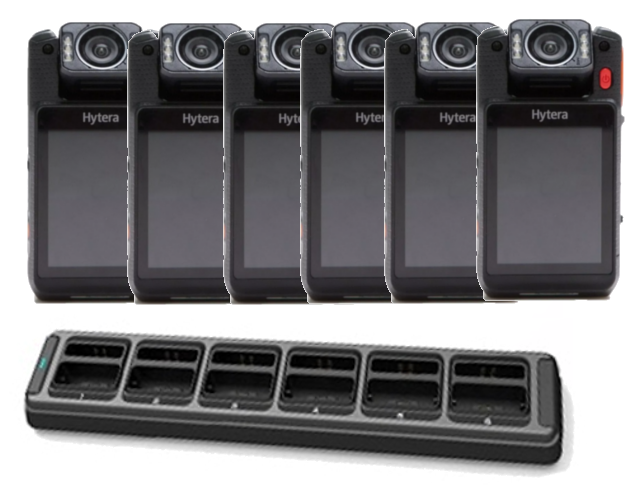 Hytera Body Worn Camera VM685 / Remote Speaker Microphone - Six Pack