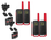 Motorola Walkie Talkie TLKR T62 Radio Quad Pack (Red)