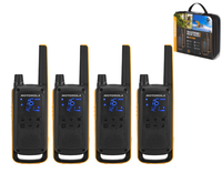 Motorola Walkie Talkie T82 Extreme Quad Pack + D Shaped Earpieces