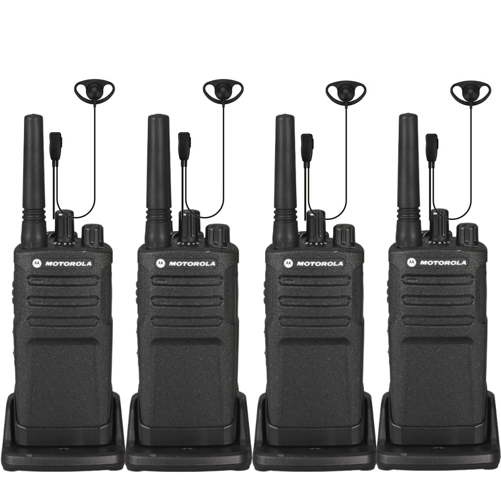 Motorola XT420 Walkie Talkie Quad Pack (Earpieces Included)