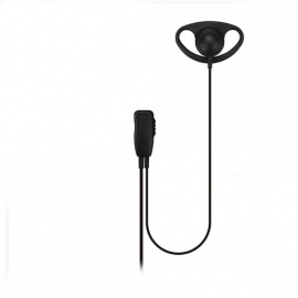 D Shaped Earpiece with Inline PTT For Motorola DP2400 / DP2600 / DP3441