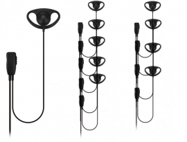 Ten Pack x10 Motorola D Shaped Earpiece with Inline PTT For XT420 & XT460