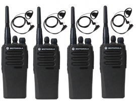 Motorola DP1400 Digital Portable Two Way Radio Quad Pack 