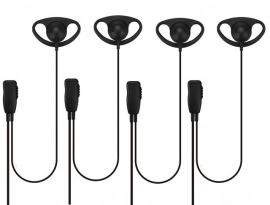 Quad Pack x4 Motorola XT420 & XT460 D Shaped Earpiece with Inline PTT