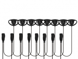 Eight Pack x8 Motorola D Shaped Earpiece with Inline PTT For XT420 & XT460